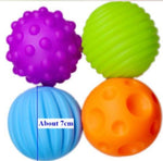 Hand Sensory Baby Toy Rubber Textured Touch Toy Ball Multi Tactile Senses Baby Training Massage Soft Balls toy Squeeze ball set