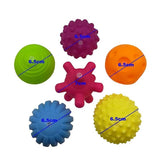 Hand Sensory Baby Toy Rubber Textured Touch Toy Ball Multi Tactile Senses Baby Training Massage Soft Balls toy Squeeze ball set