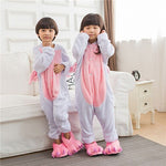 Kigurumi Dinosaur Children's Pajamas for Boys Girls Unicorn Pajamas Kids Stich Pijamas Set Animal Sleepwear Winter Onesies