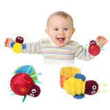 2pcs Rattle Set Baby Kids Sensory Toys Foot-finder Socks Wrist Rattle Bracelet Gift Baby Shake Cute Hand Bell Ring Noise