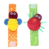 2pcs Rattle Set Baby Kids Sensory Toys Foot-finder Socks Wrist Rattle Bracelet Gift Baby Shake Cute Hand Bell Ring Noise